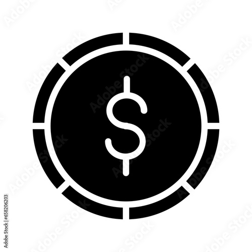 Coin Gold Money Solid Icon