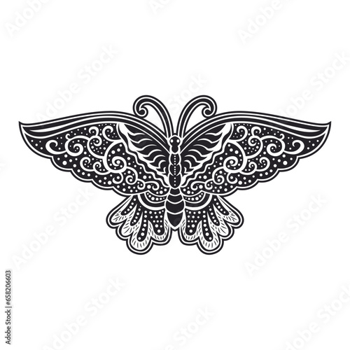 Javanese butterfly icon vector image illustration