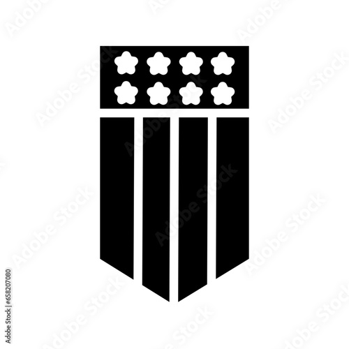 Shield Day July Solid Icon
