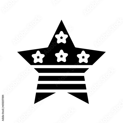 America Rank Star Solid Icon