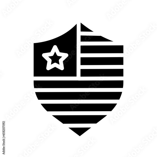 Shield Day July Solid Icon