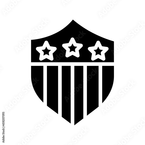 Badge Shield Flag Solid Icon