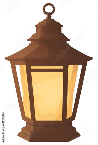Antique lantern isolated on white
