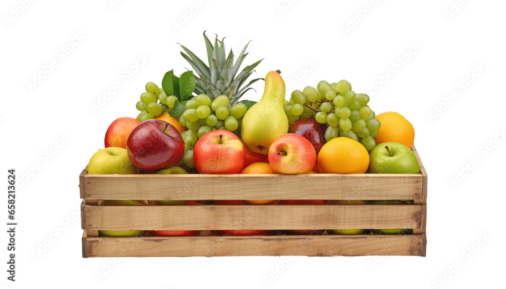 fruits and vegetables in basket isolated on transparent background cutout fruits and vegetables in basket isolated on transparent background cutout