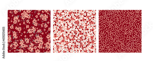 Seamless spring floral pattern with daisies
