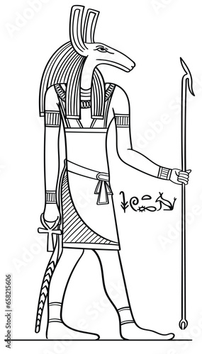 GOD SETH egyptin god  vector