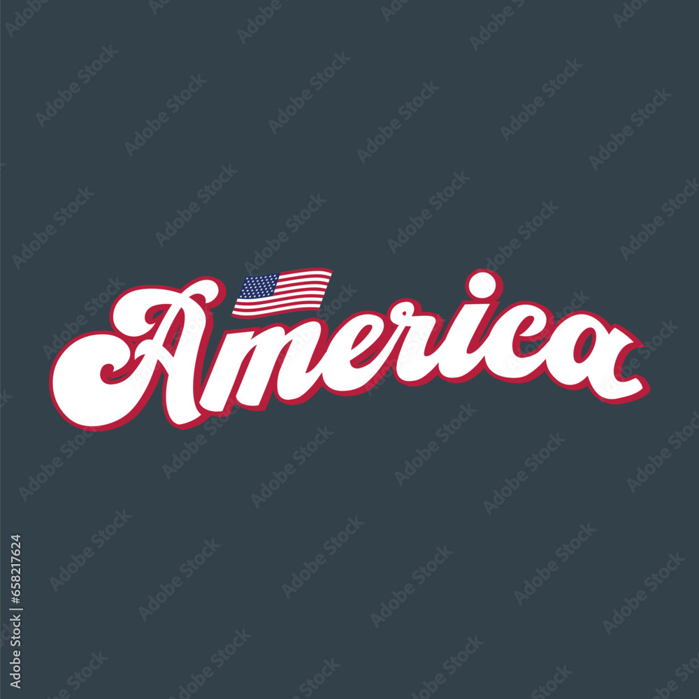vector america typography text design for t shirt, poster or your brand