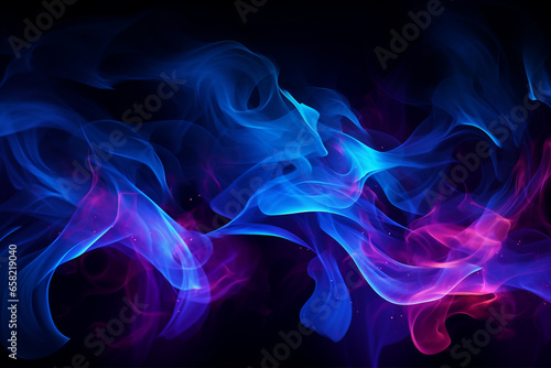 hot blue fire neon dark background