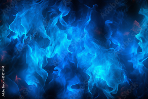 hot blue fire neon dark background
