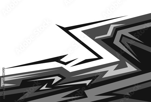 Illustration Vector graphic of Abstract Racing Stripes Background With Grey And Black Color fit for Racing Design etc.