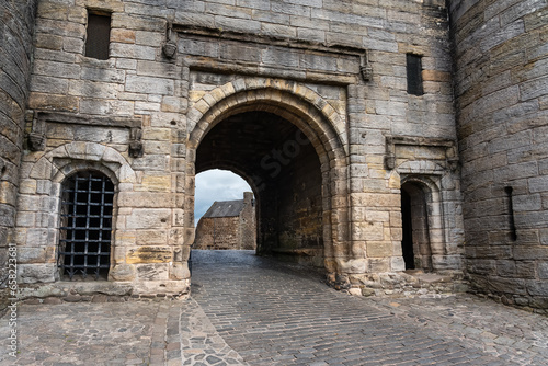 Gateway to medieval Stirling Castle in the Scottish Highlands.