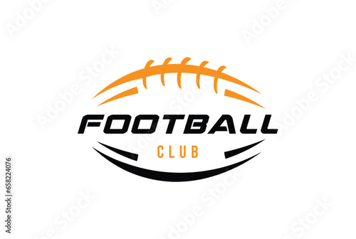 American Football badge logo vector - Rugby logo