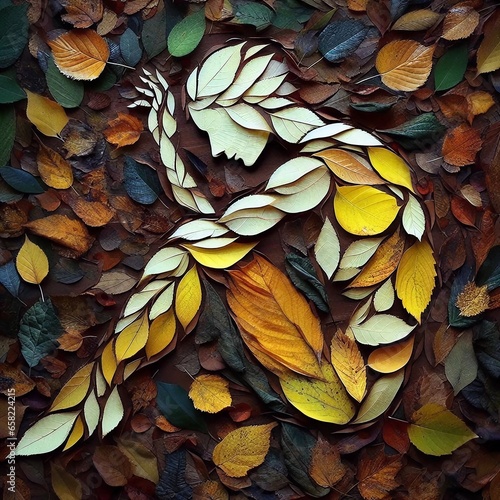 soul poetic beauty of fallen leaves, each one a fragment of nature's masterpiece.