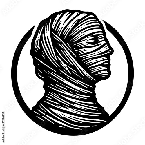 mummy portrait Halloween sketch