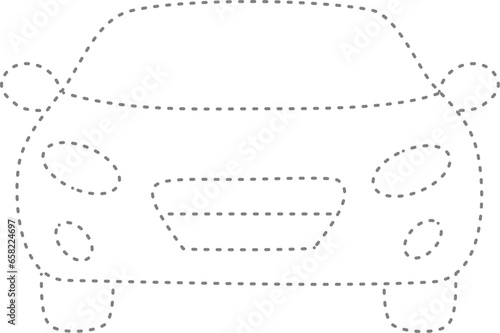 hand drawn vector illustration of a car