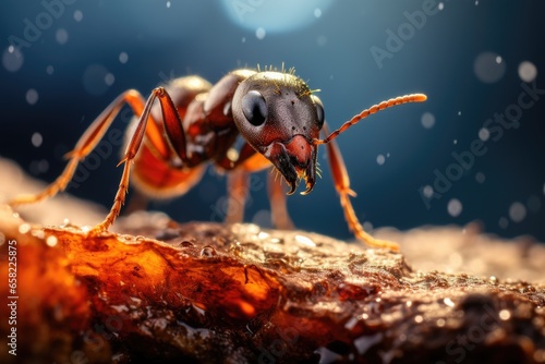 Macro photography of an ant photo