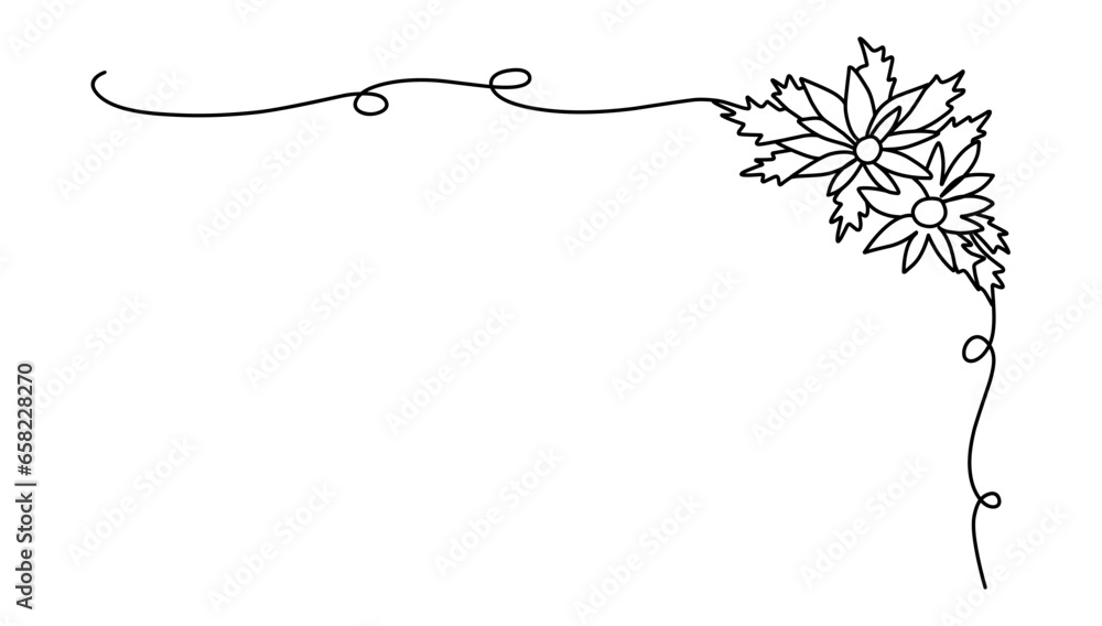 Poinsettia continuous line vector christmas one line art Poinsettia continuous line vector christmas one line art