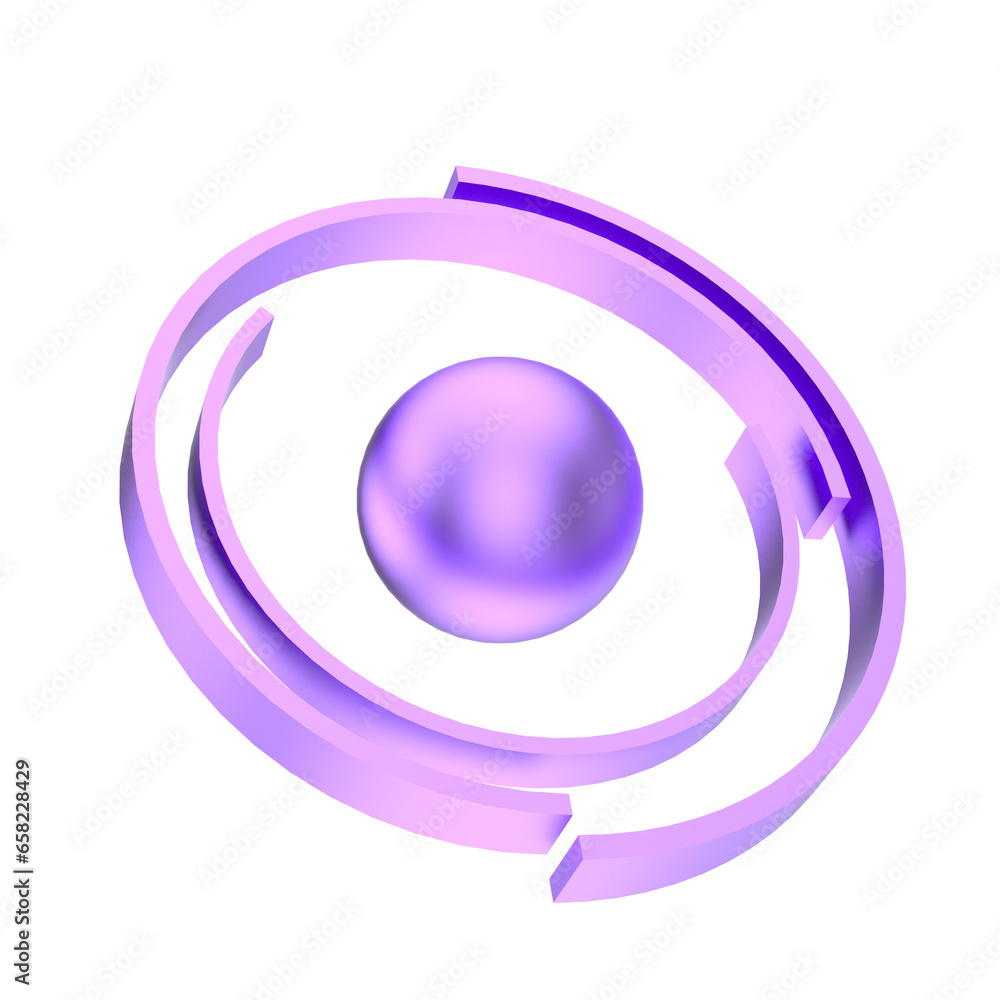 Simple 3D Anstract Geometric PNG Shapes