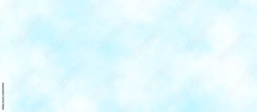 Morning fresh and shiny Natural sky beautiful blue and white texture with clouds, soft sky blue watercolor vector background, fresh winter morning sky vector illustration.