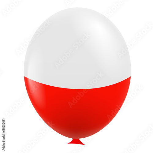Free Download Poland flag in the shape of a balloon. Illustration
 - GFXLoad