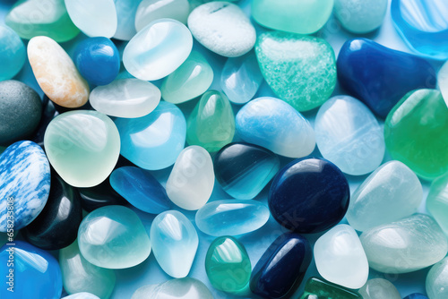 Colorful semiprecious stones as a background, closeup