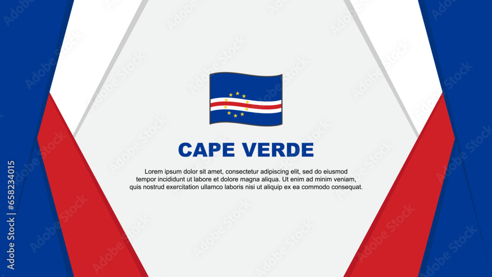 Cape Verde Flag Abstract Background Design Template. Cape Verde Independence Day Banner Cartoon Vector Illustration. Cape Verde Background Cape Verde Flag Abstract Background Design Template. Cape Verde Independence Day Banner Cartoon Vector Illustration. Cape Verde Background