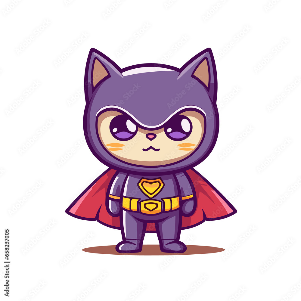 Cat super hero cartoon , Illustration, Cartoon PNG
