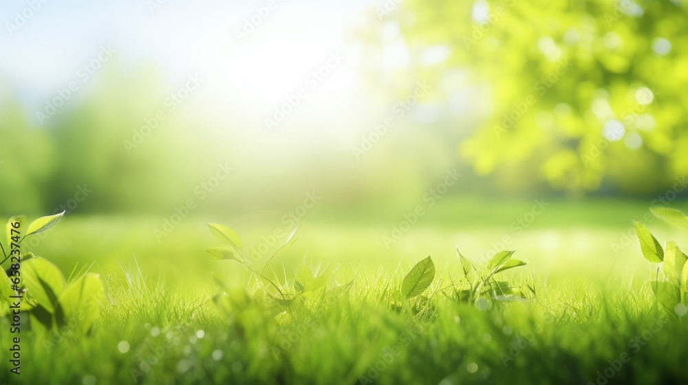 A Serene Meadow With Lush Foliage and Tranquil Woodland Scenery, shallow depth of field background A Serene Meadow With Lush Foliage and Tranquil Woodland Scenery, shallow depth of field background