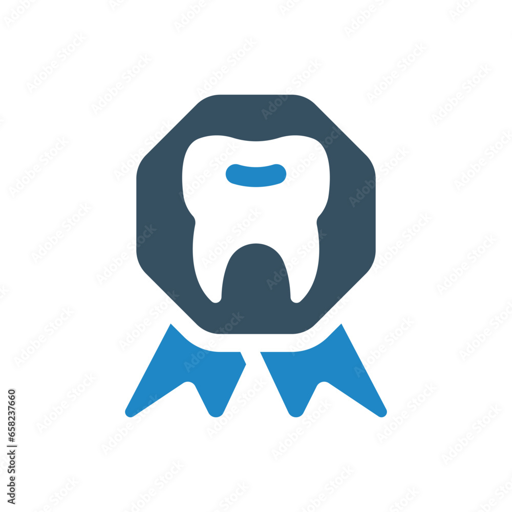 dental badge icon vector illustration dental badge icon vector illustration