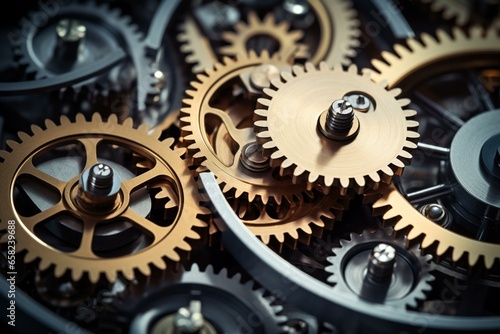 Steps in the metal gears sales procedure. Generative AI © Fabian