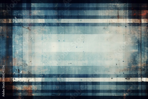 vintage grunge background featuring scratches grit and grain effects and borders blue grey lines and borders photo
