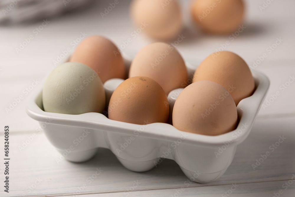 Fresh farm multicolored eggs from purebred chickens Fresh farm multicolored eggs from purebred chickens