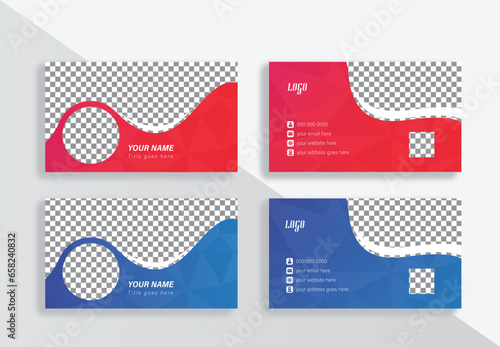 Set of business card templates