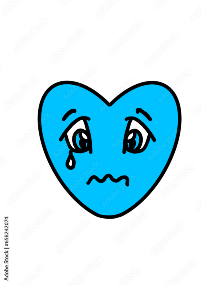 Illustration cœur émotion tristesse pleurs Illustration cœur émotion tristesse pleurs
