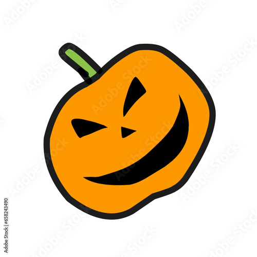 Halloween with cute and spooky characters and stuff