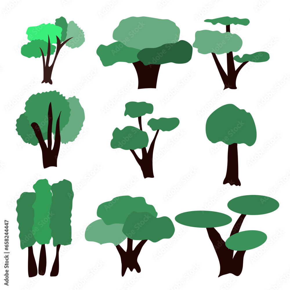 Fototapeta premium set of trees