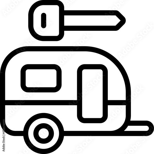 Rent Caravan Key Icon