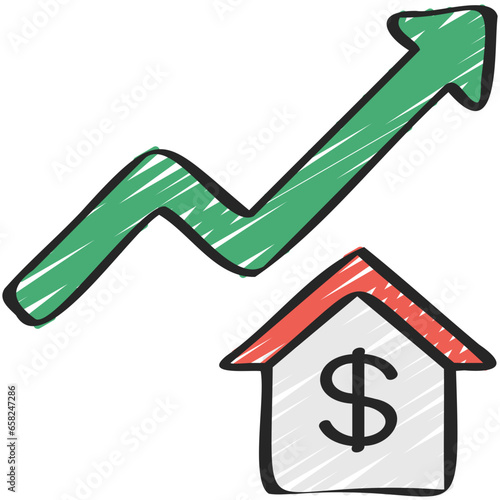 Housing Cost Increase Icon