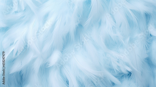 Abstract, subtle and elegant background of blue feathers. Soft and delicate texture