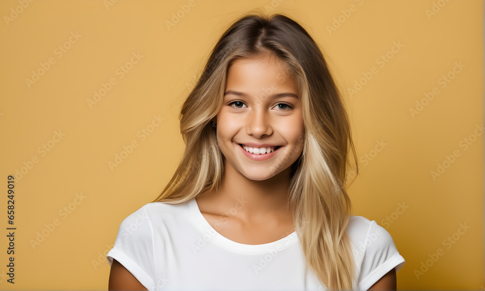 Cute girl model in shirt posing for photo Cute girl model in shirt posing for photo