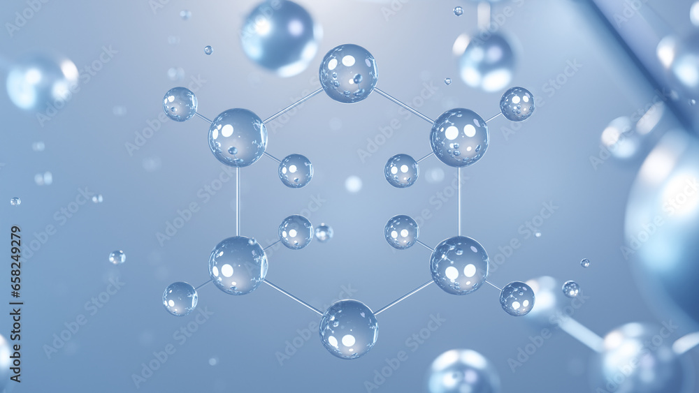 1.4-dioxane molecular structure 3d, flat model, dioxane, structural chemical formula view from a microscope 1.4-dioxane molecular structure 3d, flat model, dioxane, structural chemical formula view from a microscope