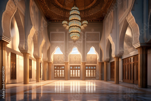 Innovative Mosque Interior  Modern Elegance