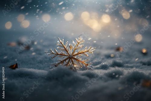 beautiful realistic snowflake image