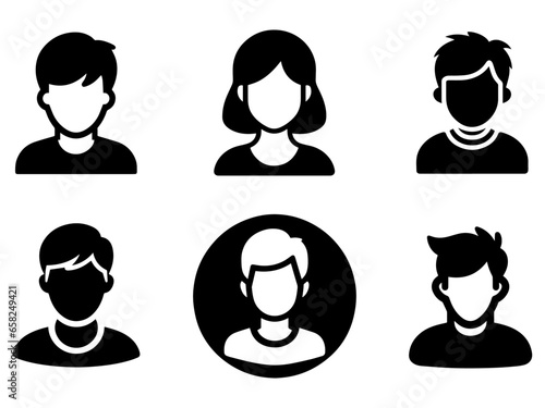 man and woman profile icon vector illustration