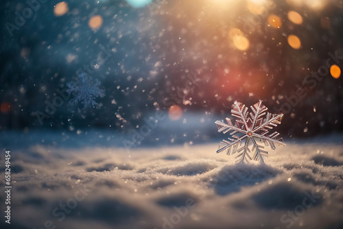 christmas background with snowflakes © Artoo