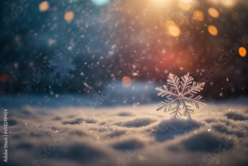 christmas background with snowflakes