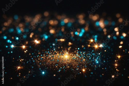abstract christmas sparkles at night