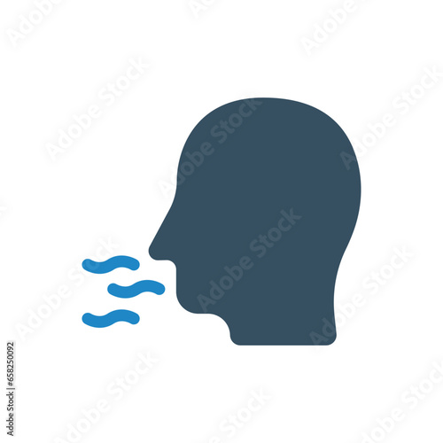 halitosis bad smell icon vector illustration