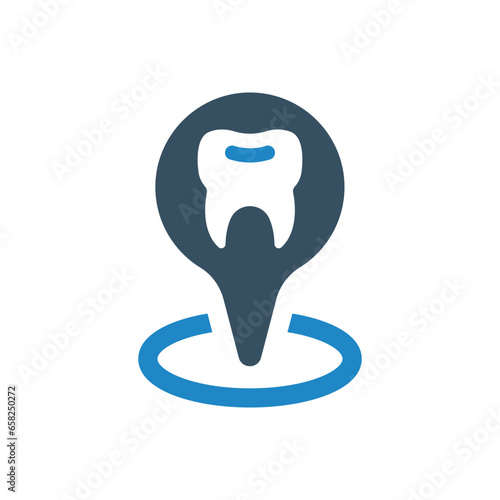 dental location icon vector illustration