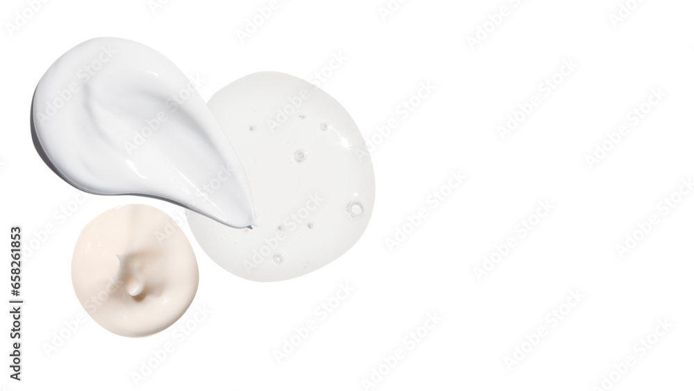 Set, composition of cosmetic strokes, cream, gel, serum clear Set, composition of cosmetic strokes, cream, gel, serum clear